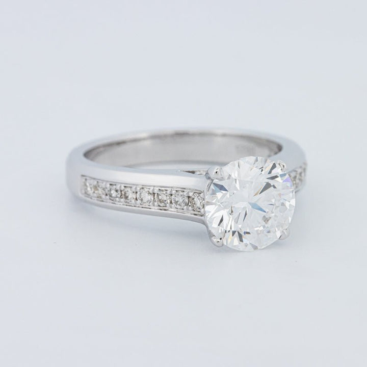 2 CT Round Cut Pavé Solitaire (LG) - ZIZOV DIAMONDS
