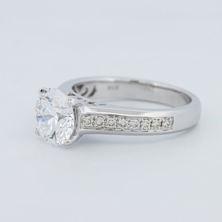 2 CT Round Cut Pavé Solitaire (LG) - ZIZOV DIAMONDS