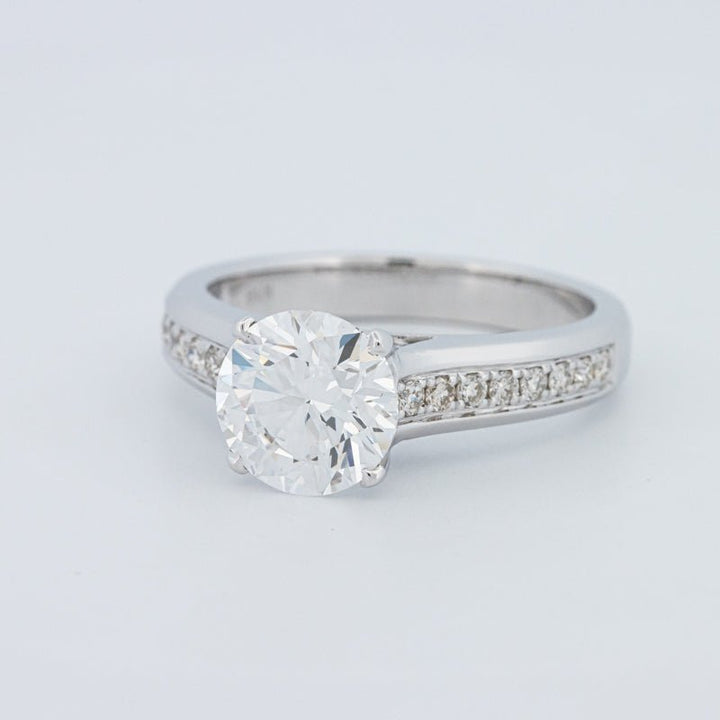 2 CT Round Cut Pavé Solitaire (LG) - ZIZOV DIAMONDS