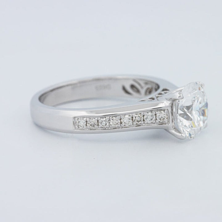 2 CT Round Cut Pavé Solitaire (LG) - ZIZOV DIAMONDS