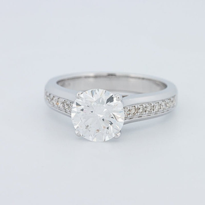 2 CT Round Cut Pavé Solitaire (LG) - ZIZOV DIAMONDS