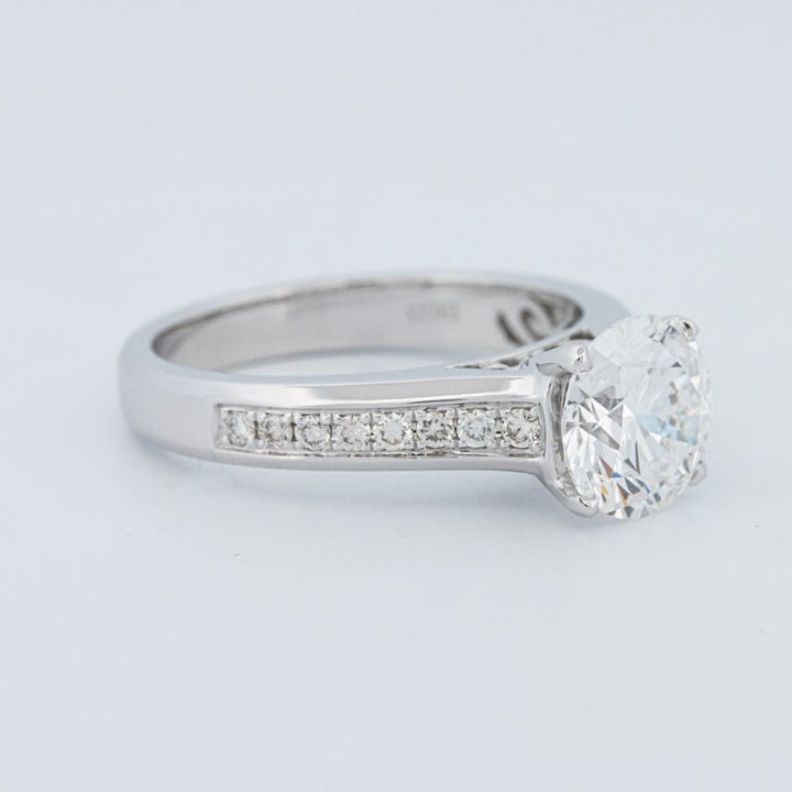 2 CT Round Cut Pavé Solitaire (LG) - ZIZOV DIAMONDS