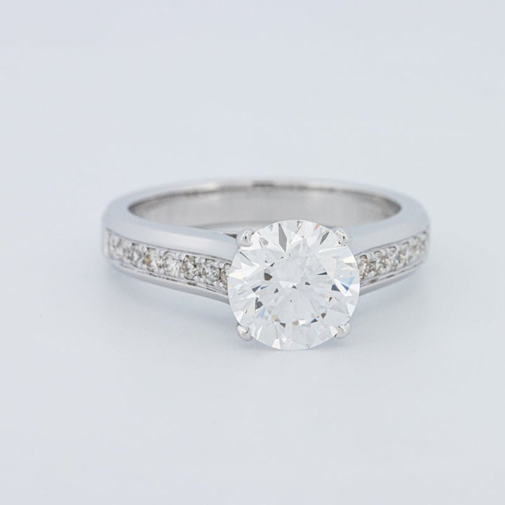 2 CT Round Cut Pavé Solitaire (LG) - ZIZOV DIAMONDS