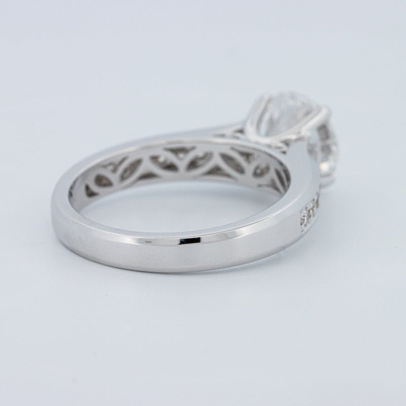 2 CT Round Cut Pavé Solitaire (LG) - ZIZOV DIAMONDS