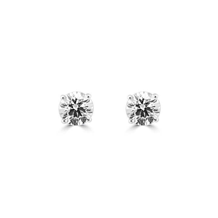 2.00 / 2.00 CT Classic Four Prongs Round Studs (LG) - ZIZOV DIAMONDS