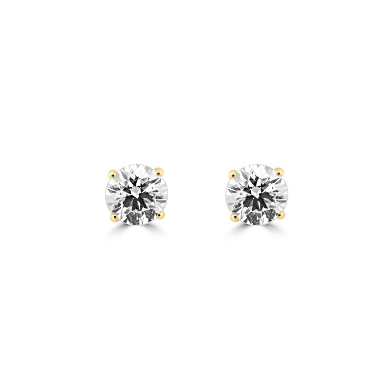 2.00 / 2.00 CT Classic Four Prongs Round Studs (LG) - ZIZOV DIAMONDS