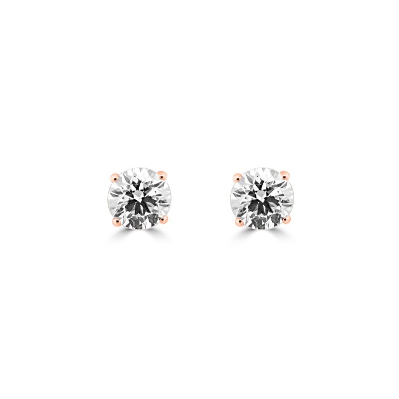 2.00 / 2.00 CT Classic Four Prongs Round Studs (LG) - ZIZOV DIAMONDS