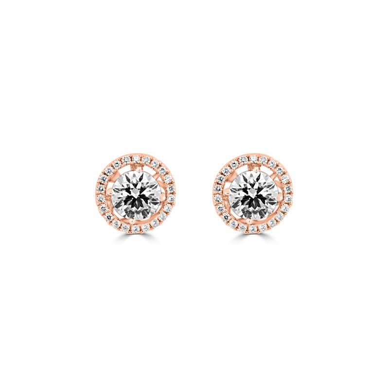 2.00 / 2.00 CT "Detachable Jacket" Solitaire Halo Studs (LG) - ZIZOV DIAMONDS