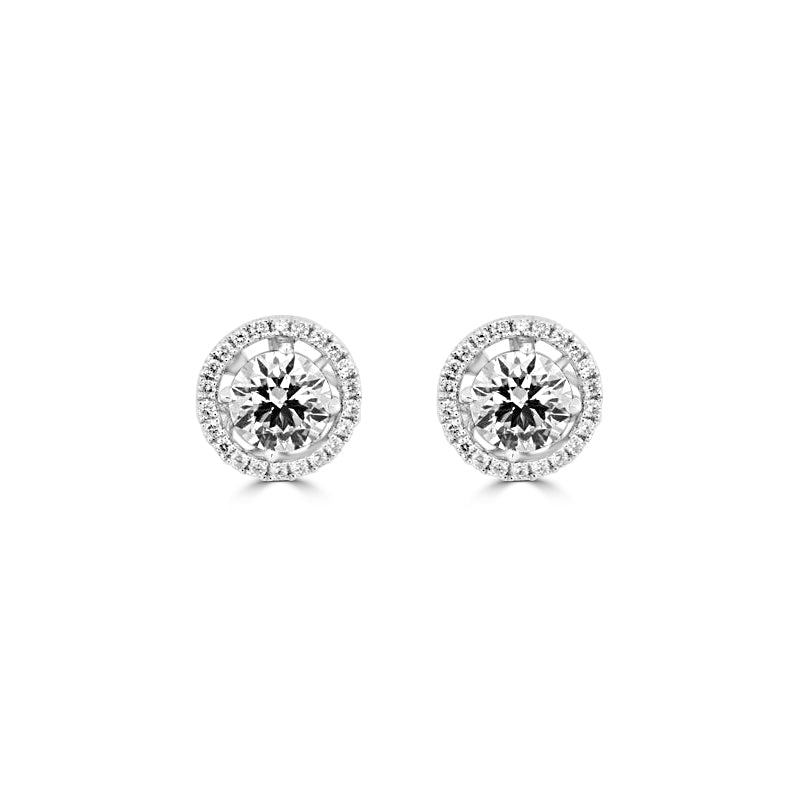 2.00 / 2.00 CT "Detachable Jacket" Solitaire Halo Studs (LG) - ZIZOV DIAMONDS