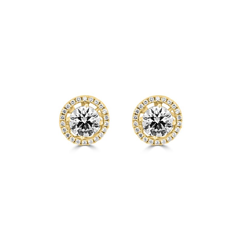 2.00 / 2.00 CT "Detachable Jacket" Solitaire Halo Studs (LG) - ZIZOV DIAMONDS