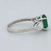 2.25 CT Green Emerald Trilogy Ring (LG) - ZIZOV DIAMONDS
