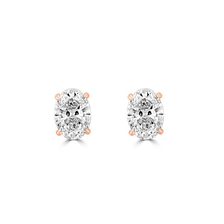 2.30 / 2.30 CT Classic Oval Studs (LG) - ZIZOV DIAMONDS