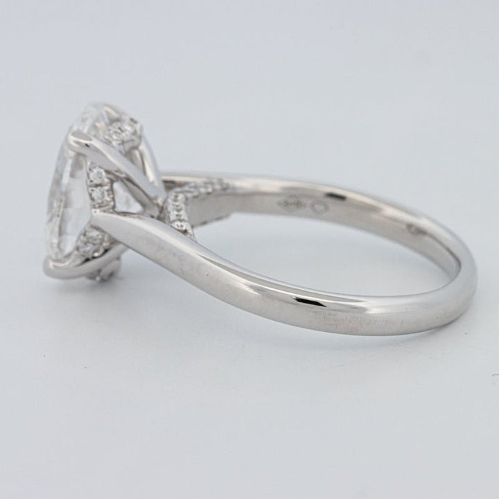 2.50 CT "Finesse" Oval Cut Under - Halo Solitaire (LG) - ZIZOV DIAMONDS