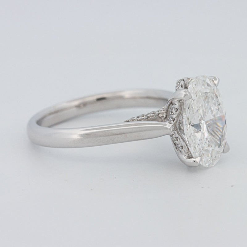 2.50 CT "Finesse" Oval Cut Under - Halo Solitaire (LG) - ZIZOV DIAMONDS