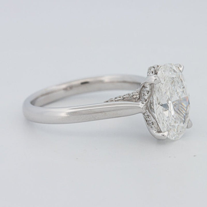 2.50 CT "Finesse" Oval Cut Under - Halo Solitaire (LG) - ZIZOV DIAMONDS
