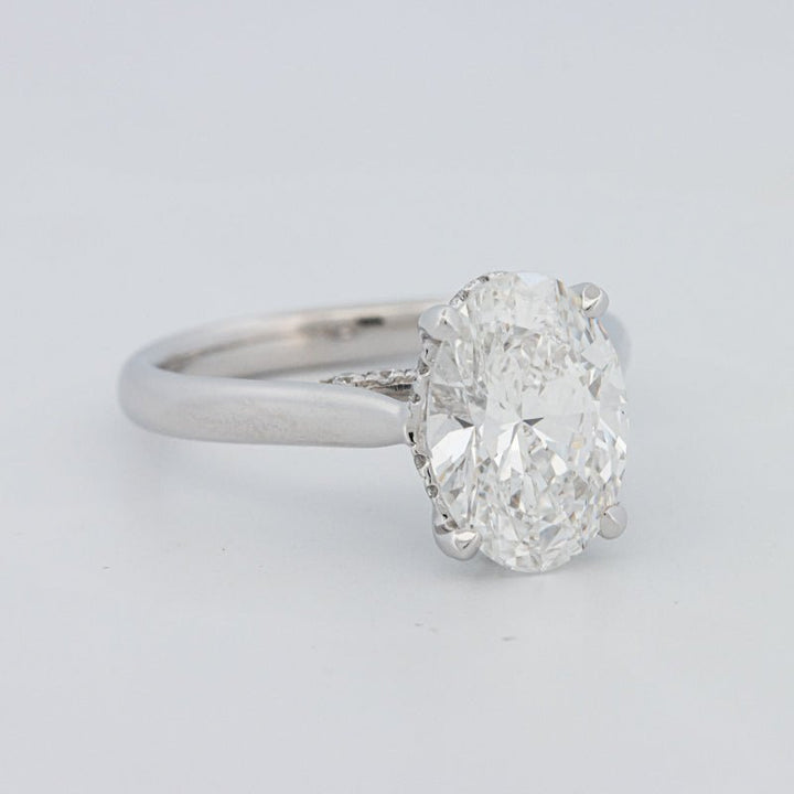 2.50 CT "Finesse" Oval Cut Under - Halo Solitaire (LG) - ZIZOV DIAMONDS
