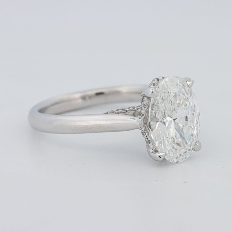 2.50 CT "Finesse" Oval Cut Under - Halo Solitaire (LG) - ZIZOV DIAMONDS