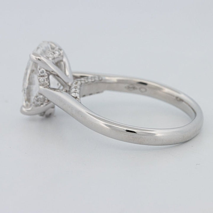 2.50 CT "Finesse" Oval Cut Under - Halo Solitaire (LG) - ZIZOV DIAMONDS