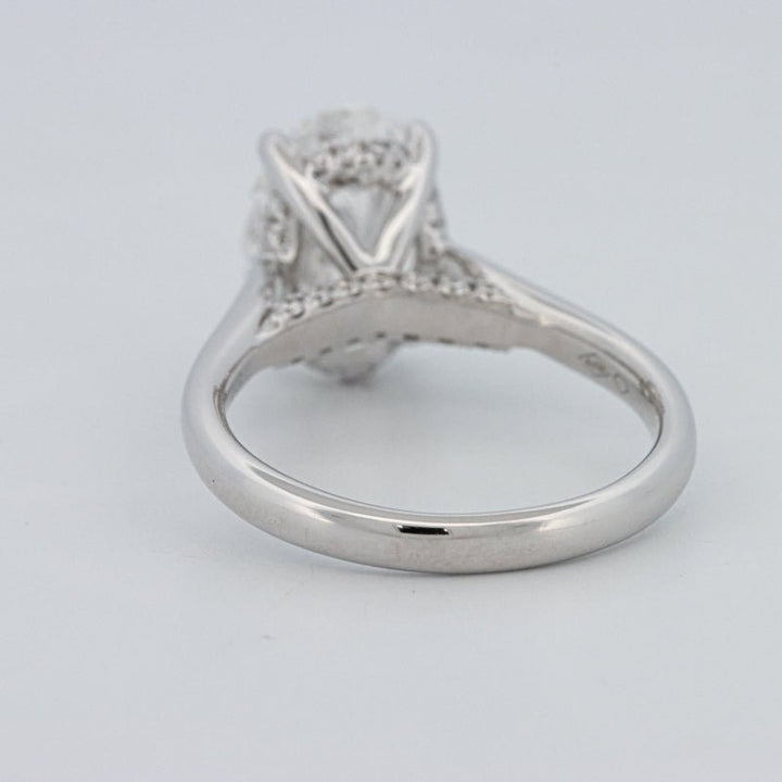 2.50 CT "Finesse" Oval Cut Under - Halo Solitaire (LG) - ZIZOV DIAMONDS