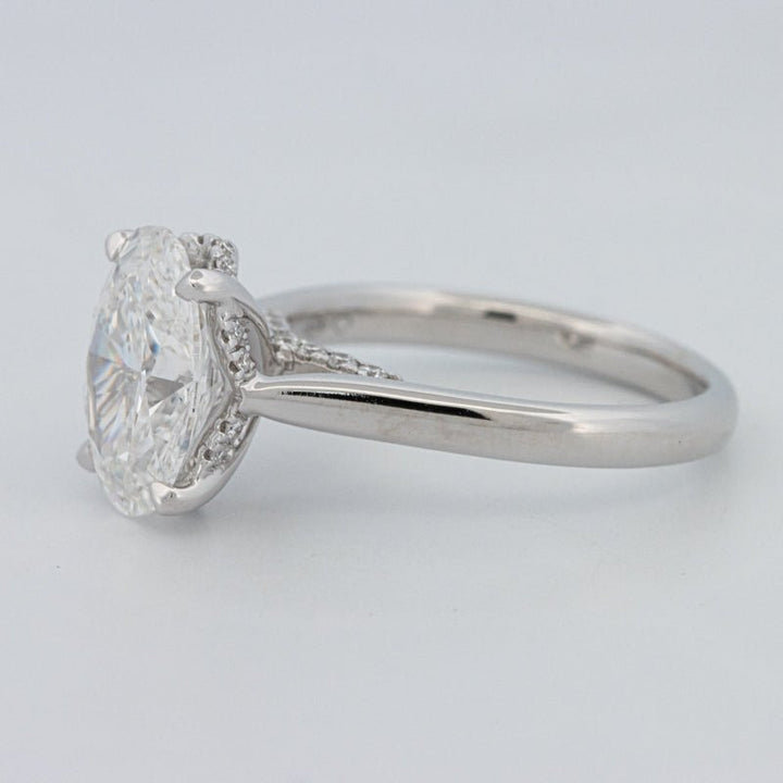 2.50 CT "Finesse" Oval Cut Under - Halo Solitaire (LG) - ZIZOV DIAMONDS