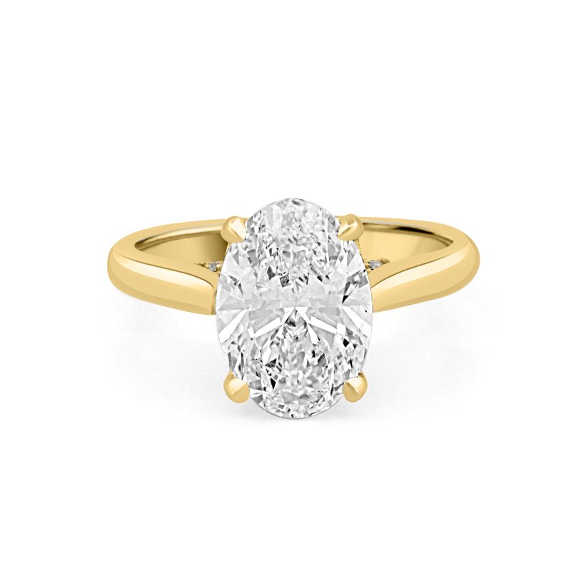 2.50 CT "Finesse" Oval Cut Under - Halo Solitaire (LG) - ZIZOV DIAMONDS