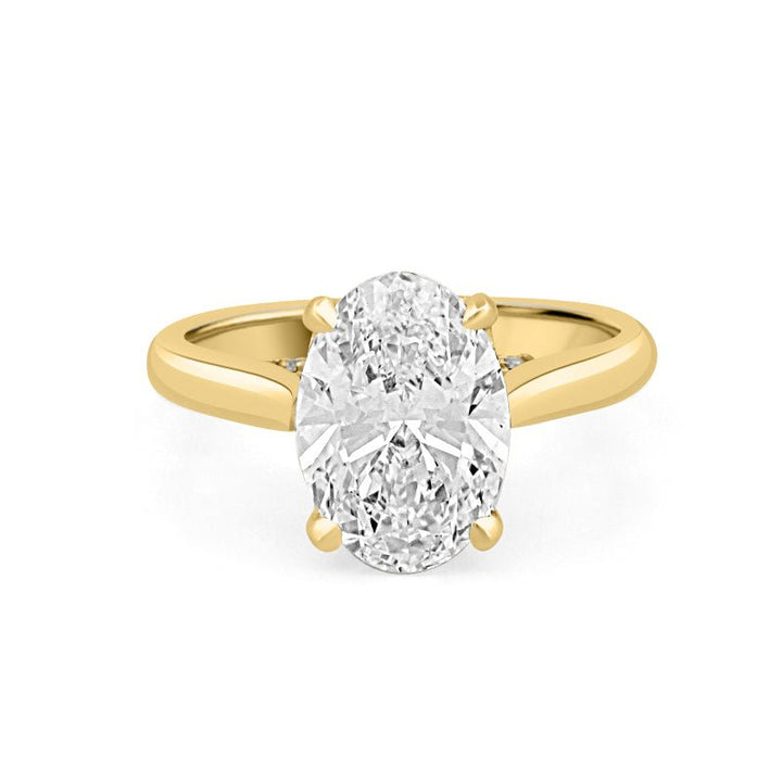 2.50 CT "Finesse" Oval Cut Under - Halo Solitaire (LG) - ZIZOV DIAMONDS