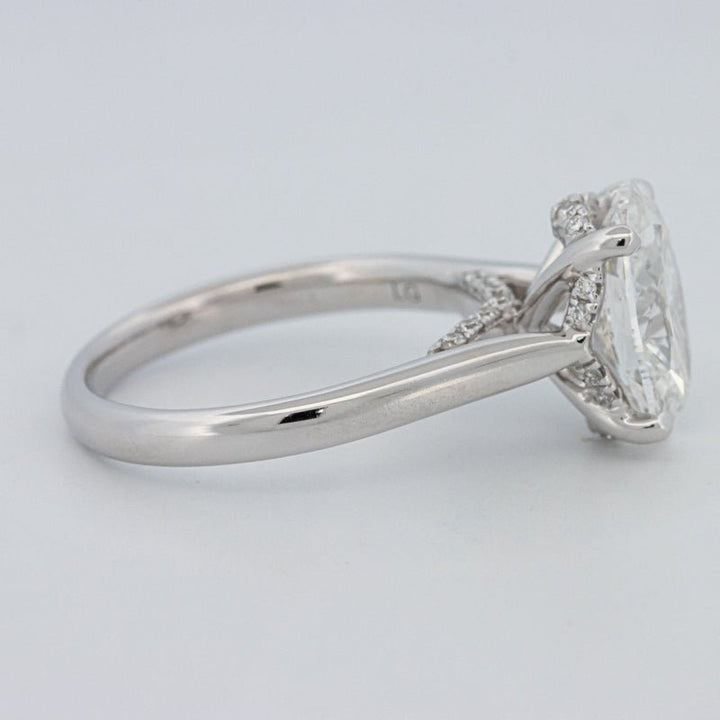 2.50 CT "Finesse" Oval Cut Under - Halo Solitaire (LG) - ZIZOV DIAMONDS