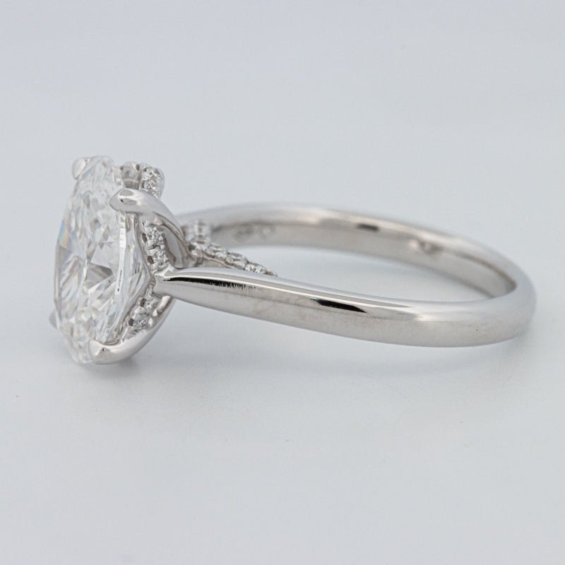2.50 CT "Finesse" Oval Cut Under - Halo Solitaire (LG) - ZIZOV DIAMONDS
