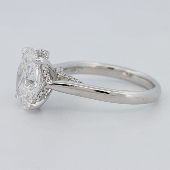 2.50 CT "Finesse" Oval Cut Under - Halo Solitaire (LG) - ZIZOV DIAMONDS