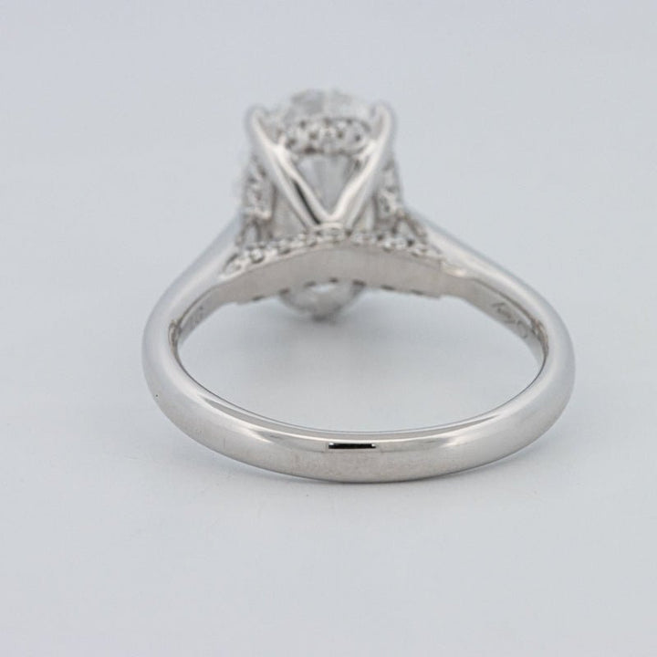 2.50 CT "Finesse" Oval Cut Under - Halo Solitaire (LG) - ZIZOV DIAMONDS