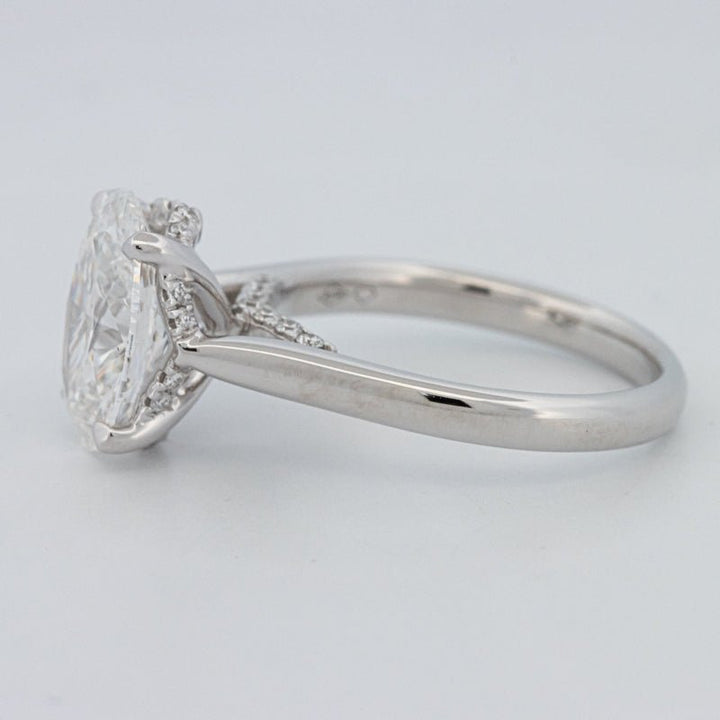 2.50 CT "Finesse" Oval Cut Under - Halo Solitaire (LG) - ZIZOV DIAMONDS