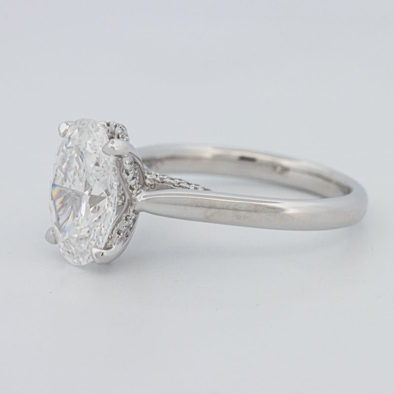 2.50 CT "Finesse" Oval Cut Under - Halo Solitaire (LG) - ZIZOV DIAMONDS