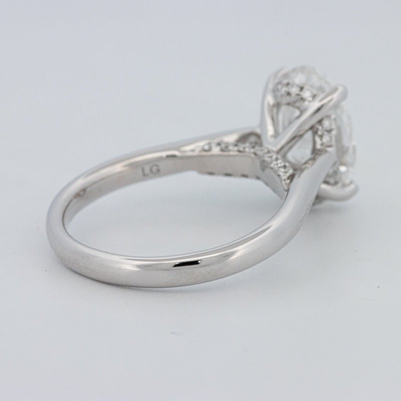 2.50 CT "Finesse" Oval Cut Under - Halo Solitaire (LG) - ZIZOV DIAMONDS