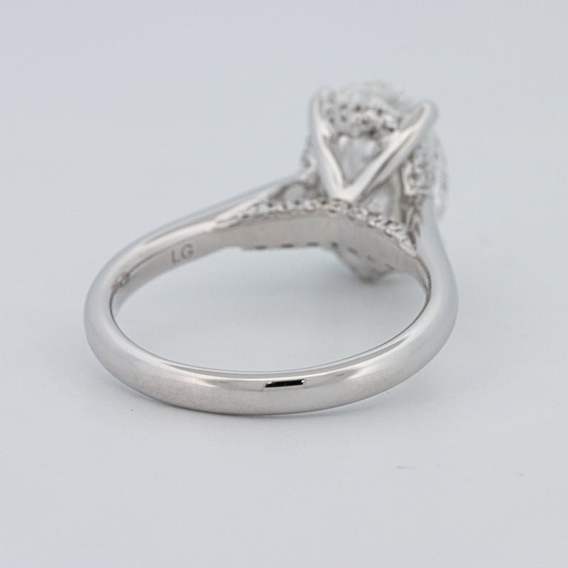 2.50 CT "Finesse" Oval Cut Under - Halo Solitaire (LG) - ZIZOV DIAMONDS