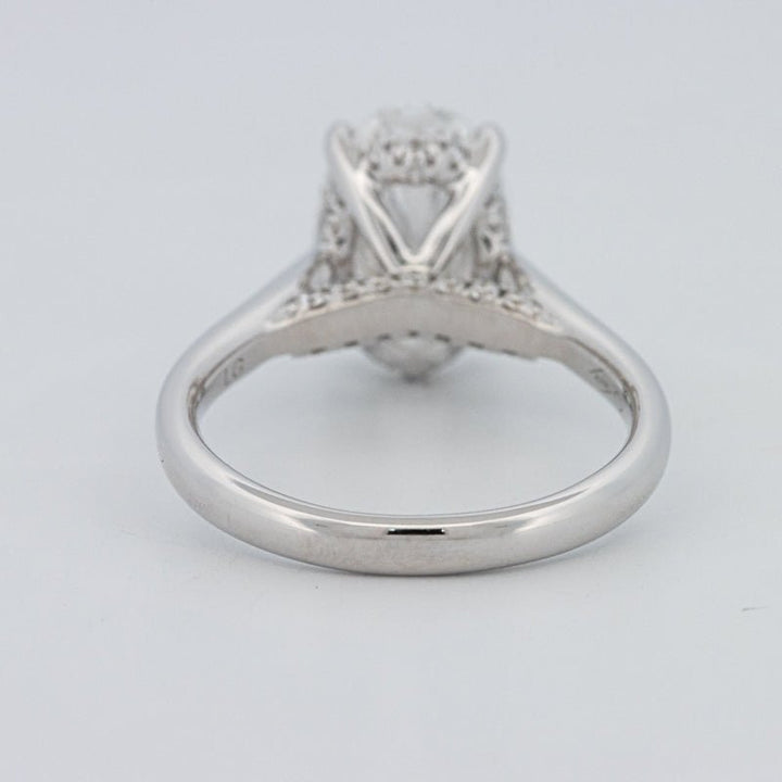 2.50 CT "Finesse" Oval Cut Under - Halo Solitaire (LG) - ZIZOV DIAMONDS