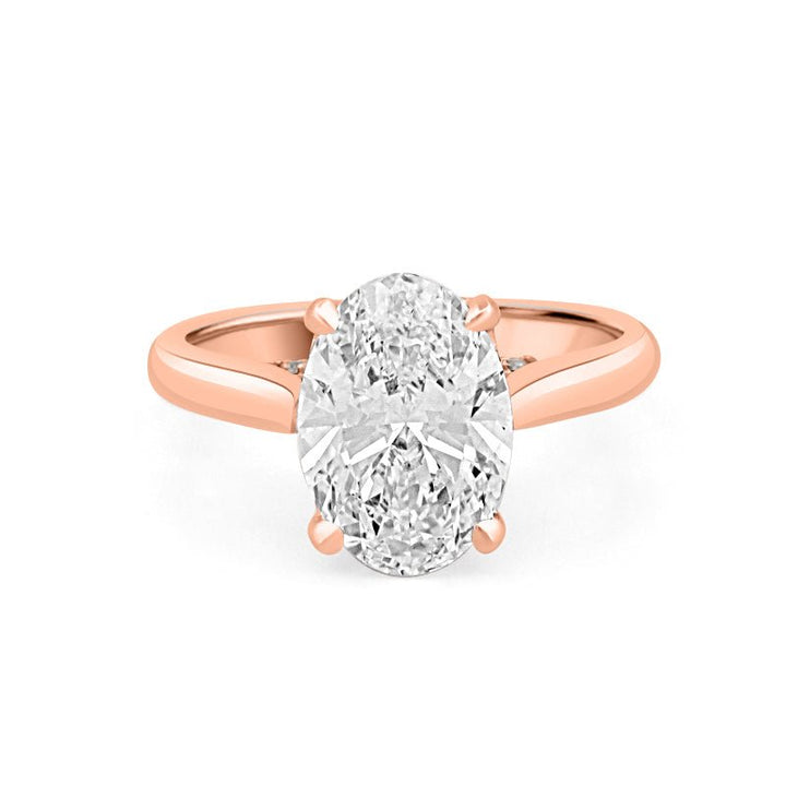 2.50 CT "Finesse" Oval Cut Under - Halo Solitaire (LG) - ZIZOV DIAMONDS