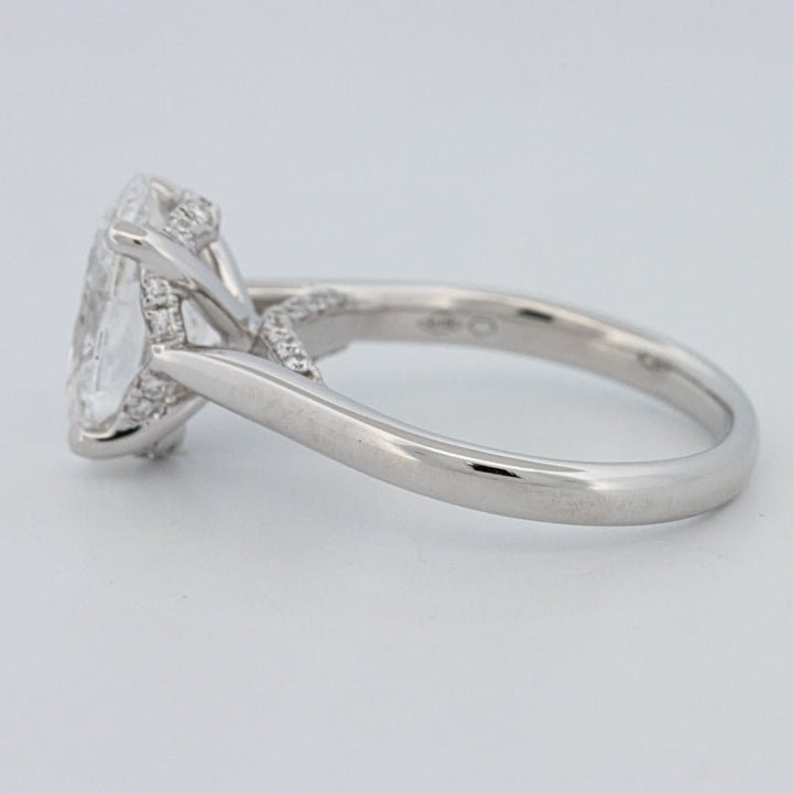2.50 CT "Finesse" Oval Cut Under - Halo Solitaire (LG) - ZIZOV DIAMONDS