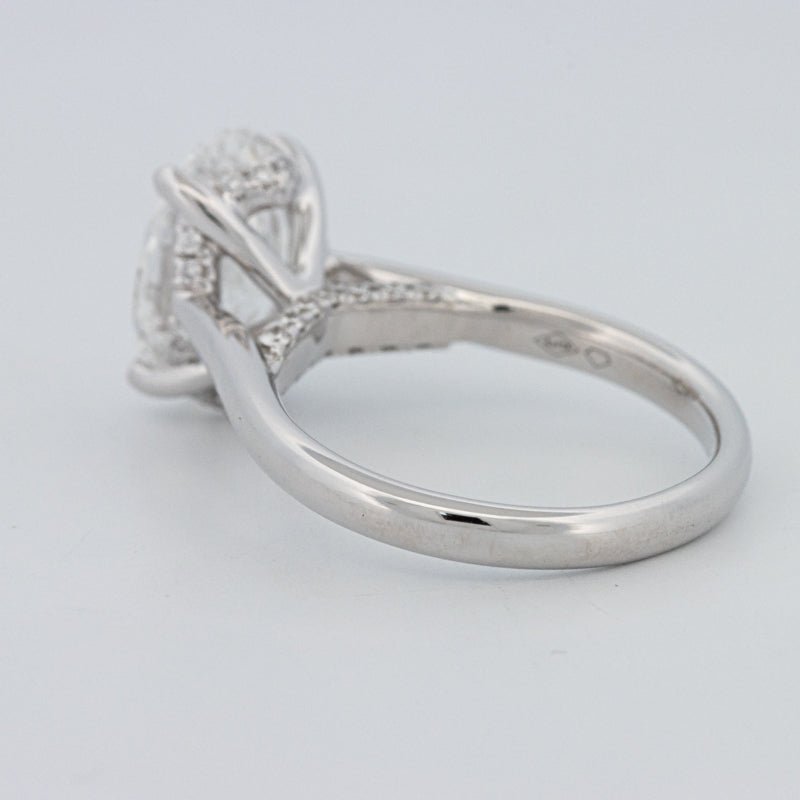 2.50 CT "Finesse" Oval Cut Under - Halo Solitaire (LG) - ZIZOV DIAMONDS