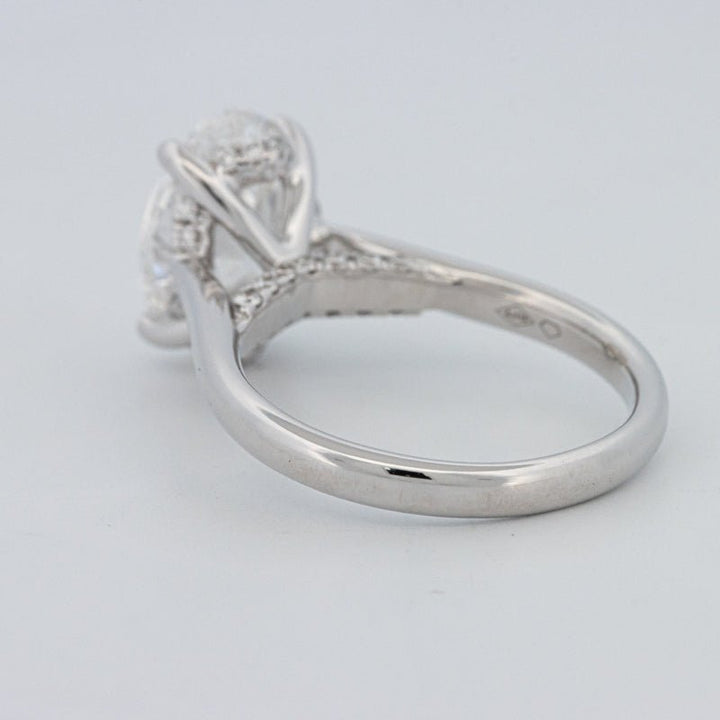 2.50 CT "Finesse" Oval Cut Under - Halo Solitaire (LG) - ZIZOV DIAMONDS