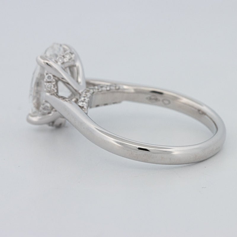 2.50 CT "Finesse" Oval Cut Under - Halo Solitaire (LG) - ZIZOV DIAMONDS