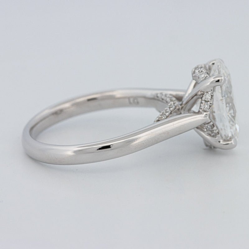2.50 CT "Finesse" Oval Cut Under - Halo Solitaire (LG) - ZIZOV DIAMONDS