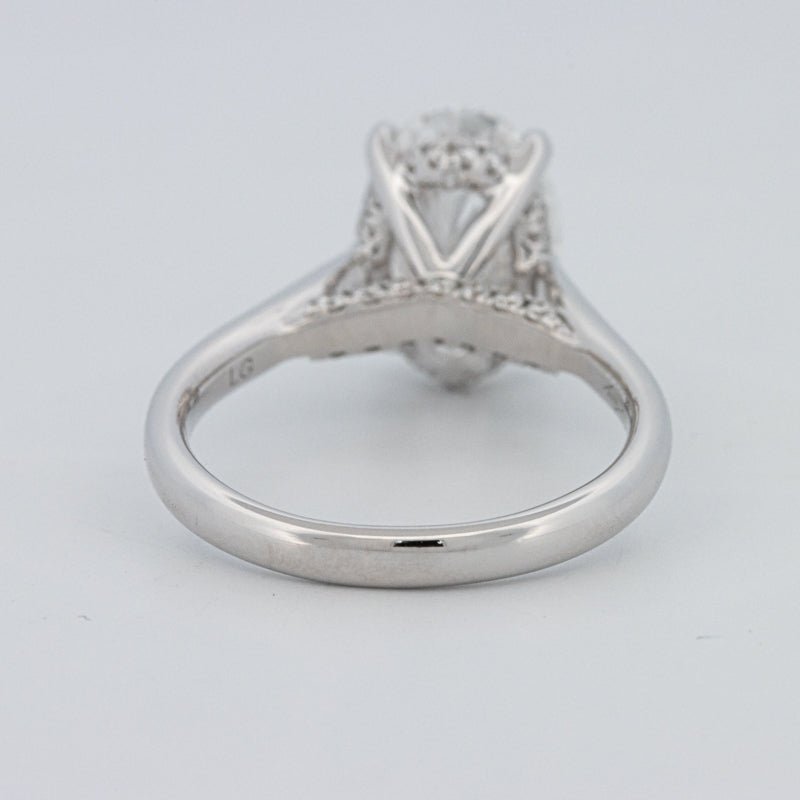 2.50 CT "Finesse" Oval Cut Under - Halo Solitaire (LG) - ZIZOV DIAMONDS