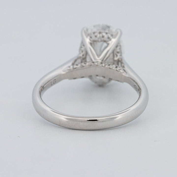 2.50 CT "Finesse" Oval Cut Under - Halo Solitaire (LG) - ZIZOV DIAMONDS