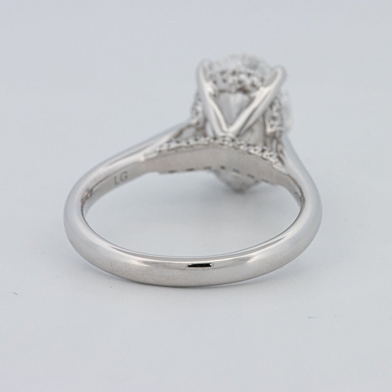 2.50 CT "Finesse" Oval Cut Under - Halo Solitaire (LG) - ZIZOV DIAMONDS