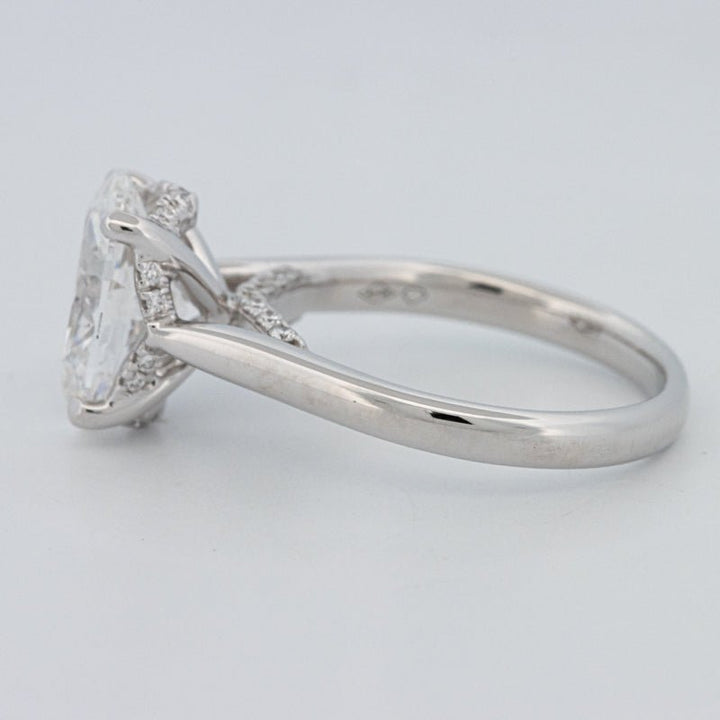 2.50 CT "Finesse" Oval Cut Under - Halo Solitaire (LG) - ZIZOV DIAMONDS