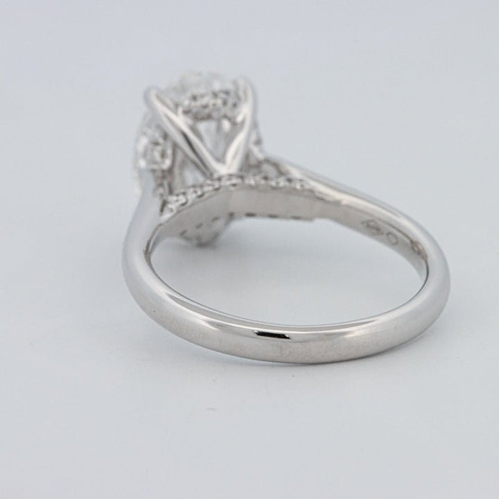 2.50 CT "Finesse" Oval Cut Under - Halo Solitaire (LG) - ZIZOV DIAMONDS