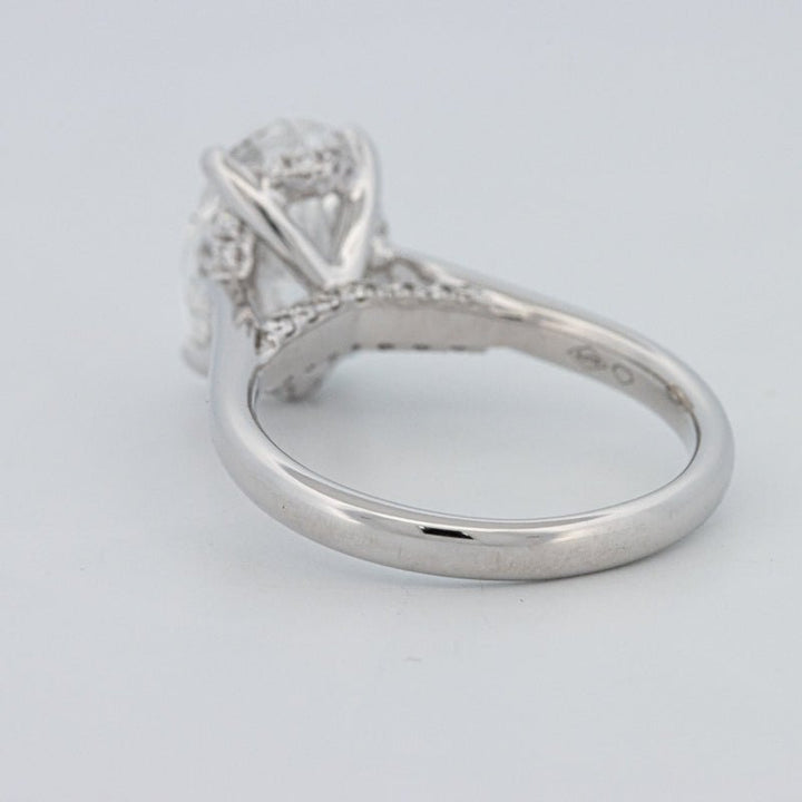 2.50 CT "Finesse" Oval Cut Under - Halo Solitaire (LG) - ZIZOV DIAMONDS