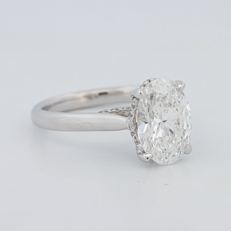 2.50 CT "Finesse" Oval Cut Under - Halo Solitaire (LG) - ZIZOV DIAMONDS