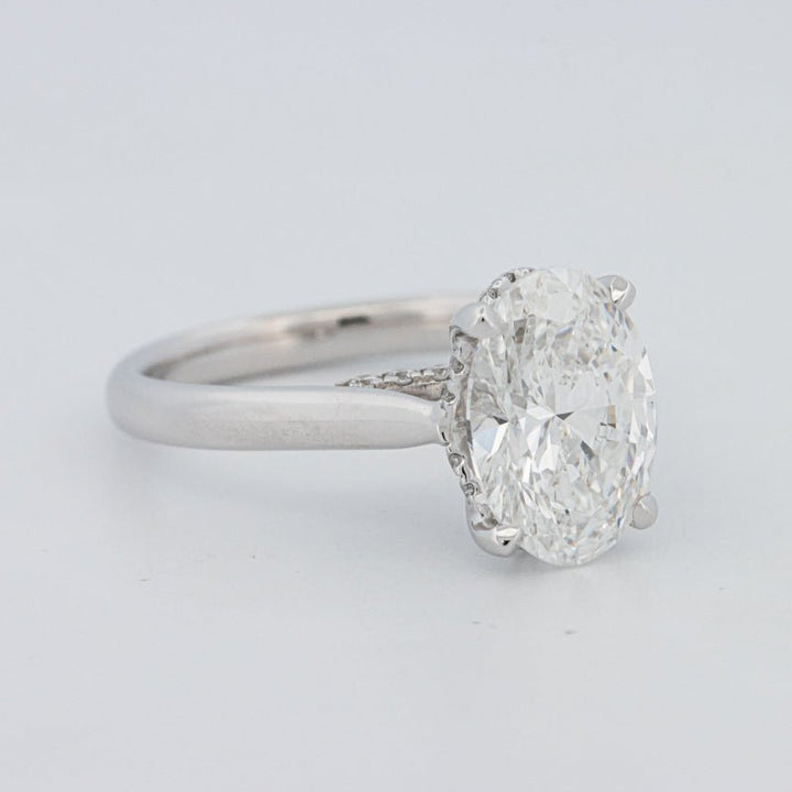 2.50 CT "Finesse" Oval Cut Under - Halo Solitaire (LG) - ZIZOV DIAMONDS