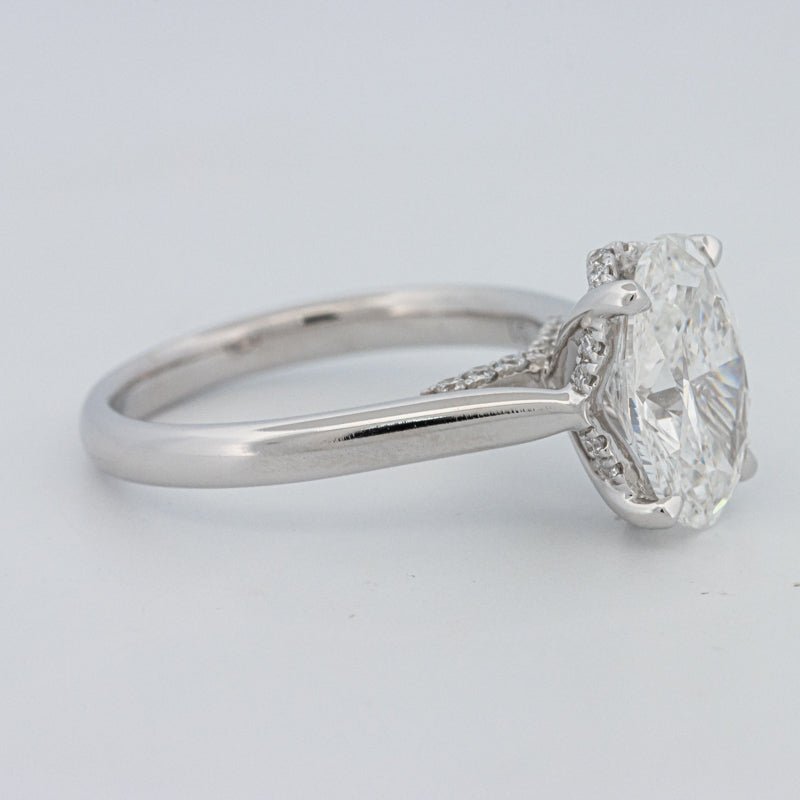 2.50 CT "Finesse" Oval Cut Under - Halo Solitaire (LG) - ZIZOV DIAMONDS
